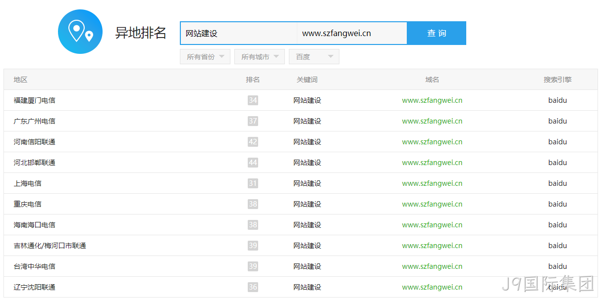网站建设异地查询