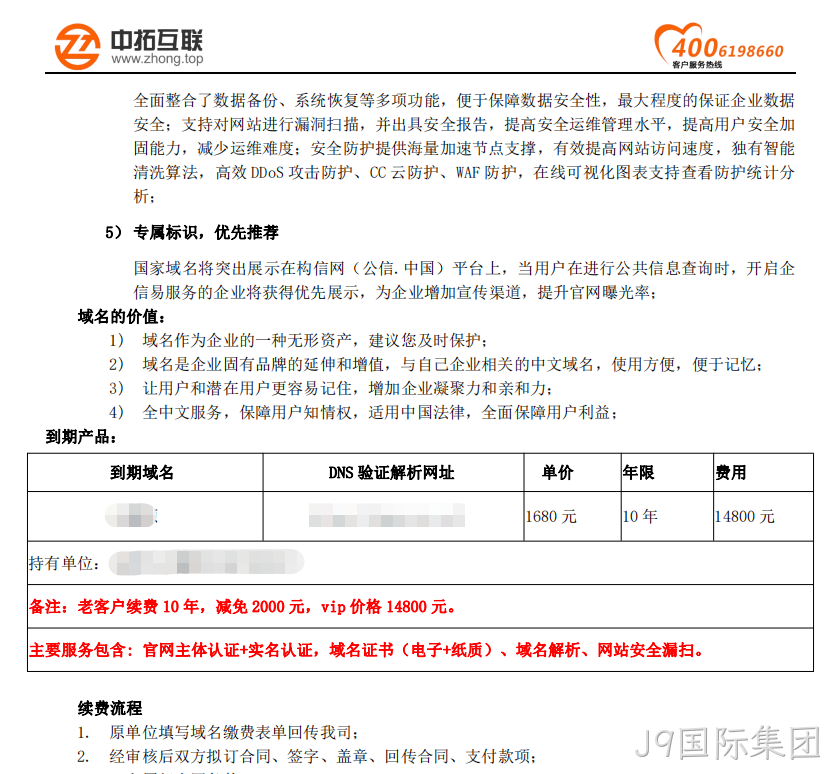 中文域名续费3