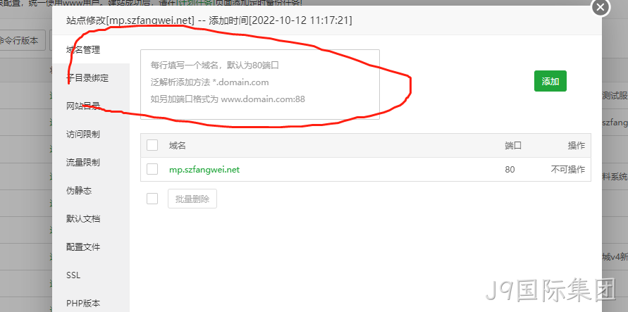 网站添加域名